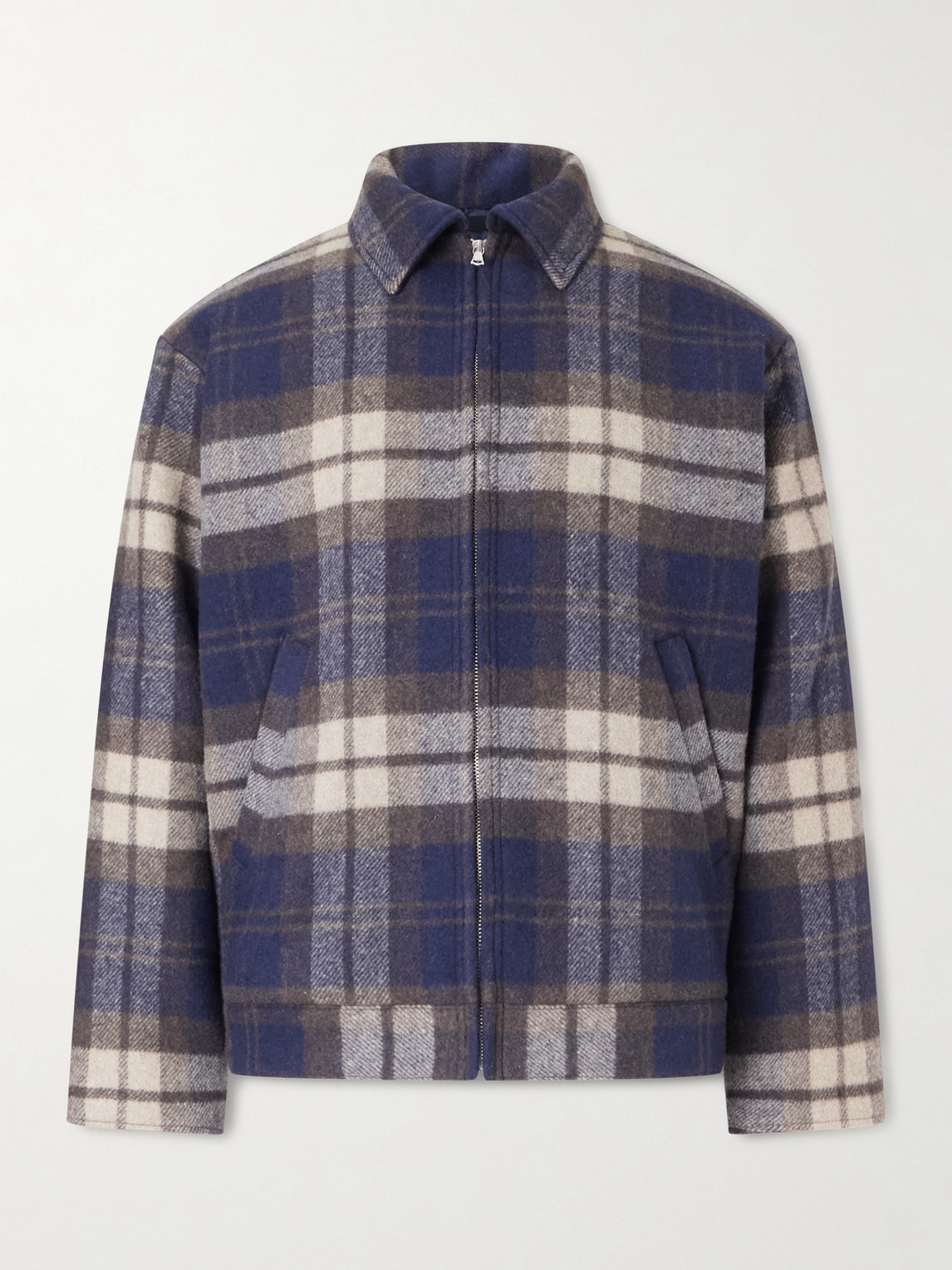WTAPS Wrecker Padded Checked Melton Wool-Blend Jacket - Men