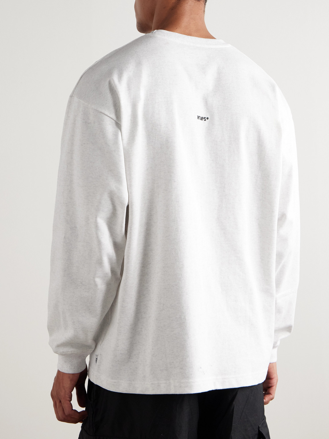 Wtaps Sign Logo-appliquéd Cotton-jersey T-shirt In White