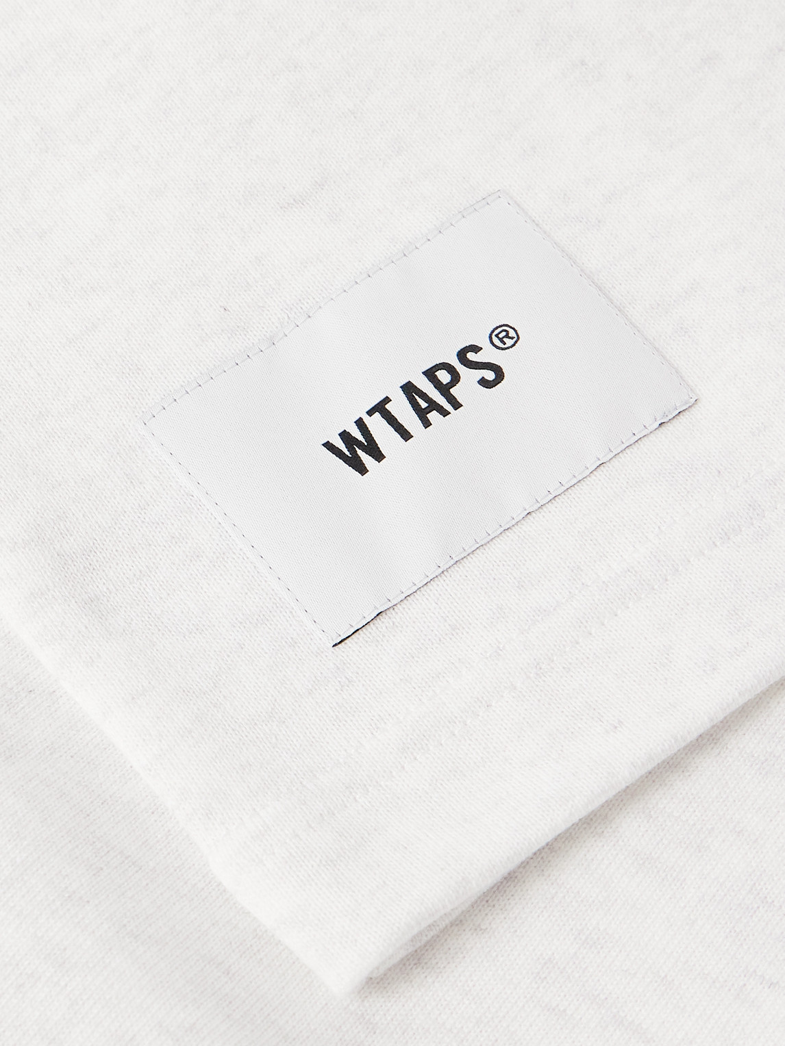 Wtaps Sign Logo-appliquéd Cotton-jersey T-shirt In White