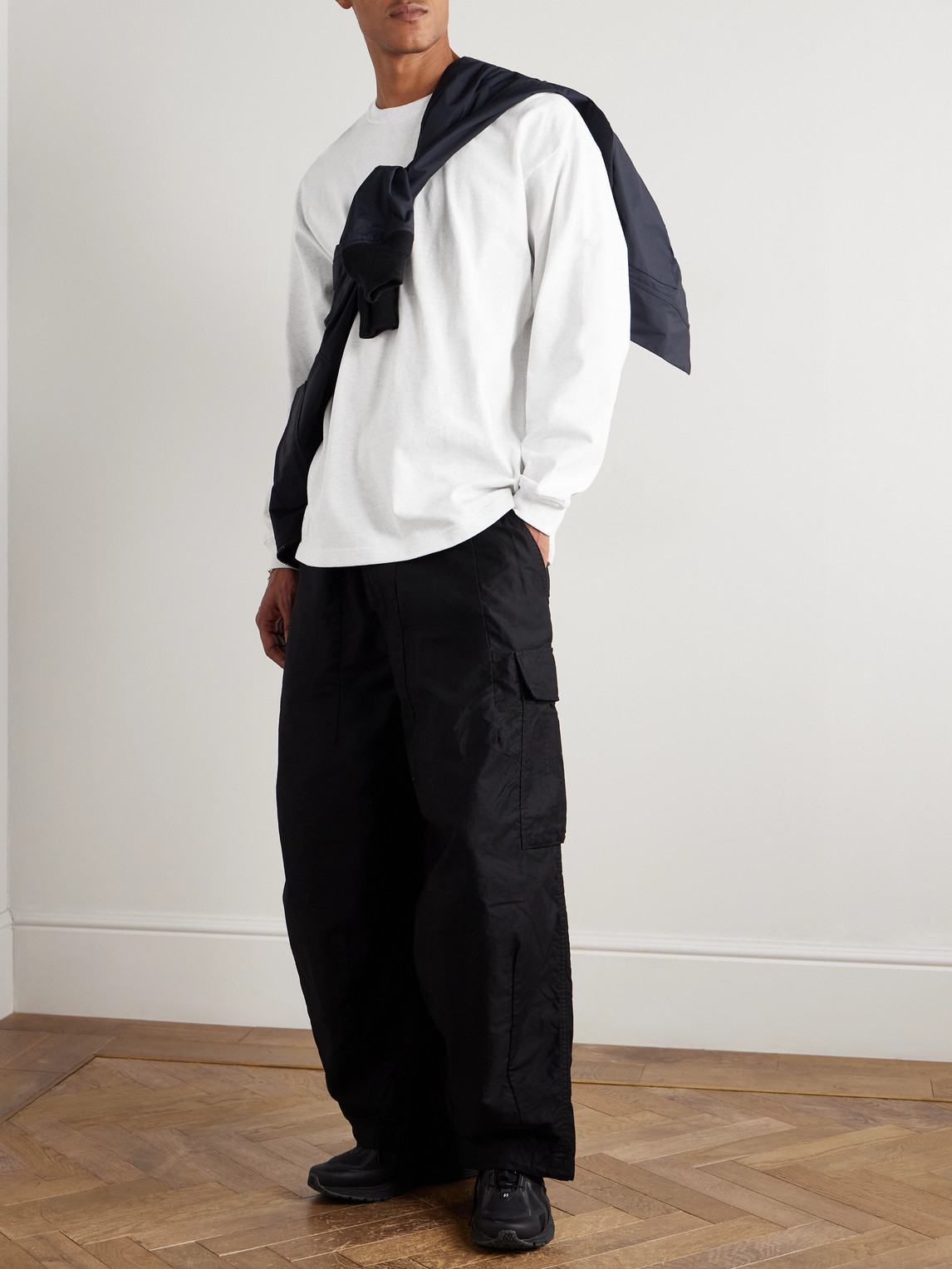 Wtaps Sign Logo-appliquéd Cotton-jersey T-shirt In White