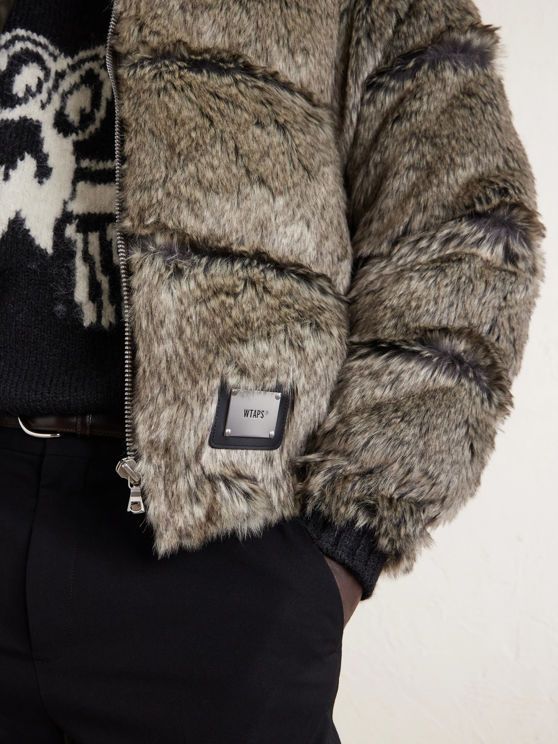 Wtaps Plush Coat In Brown