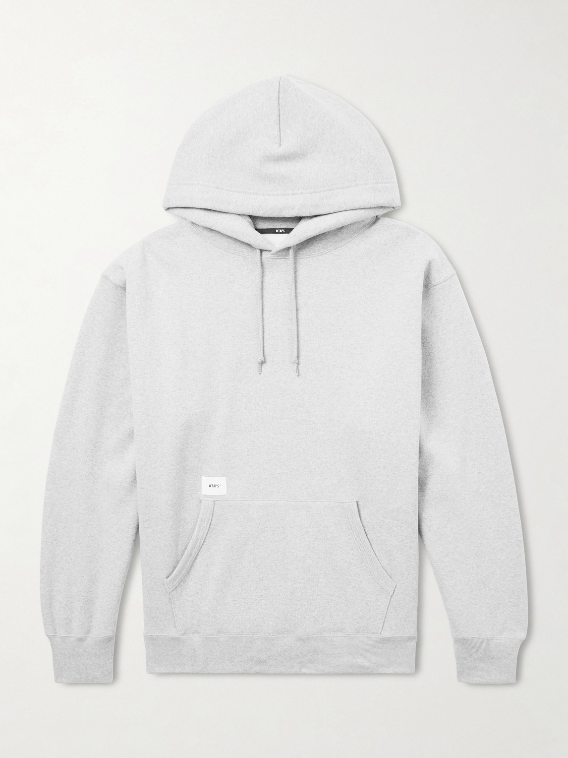 Wtaps Aon Logo-appliquéd Cotton-jersey Hoodie In Gray