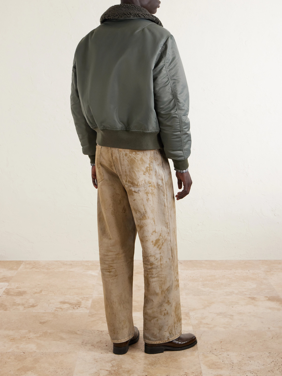  Wtaps - Padded Fleece-trimmed Shell Jacket - Men - Green - M 