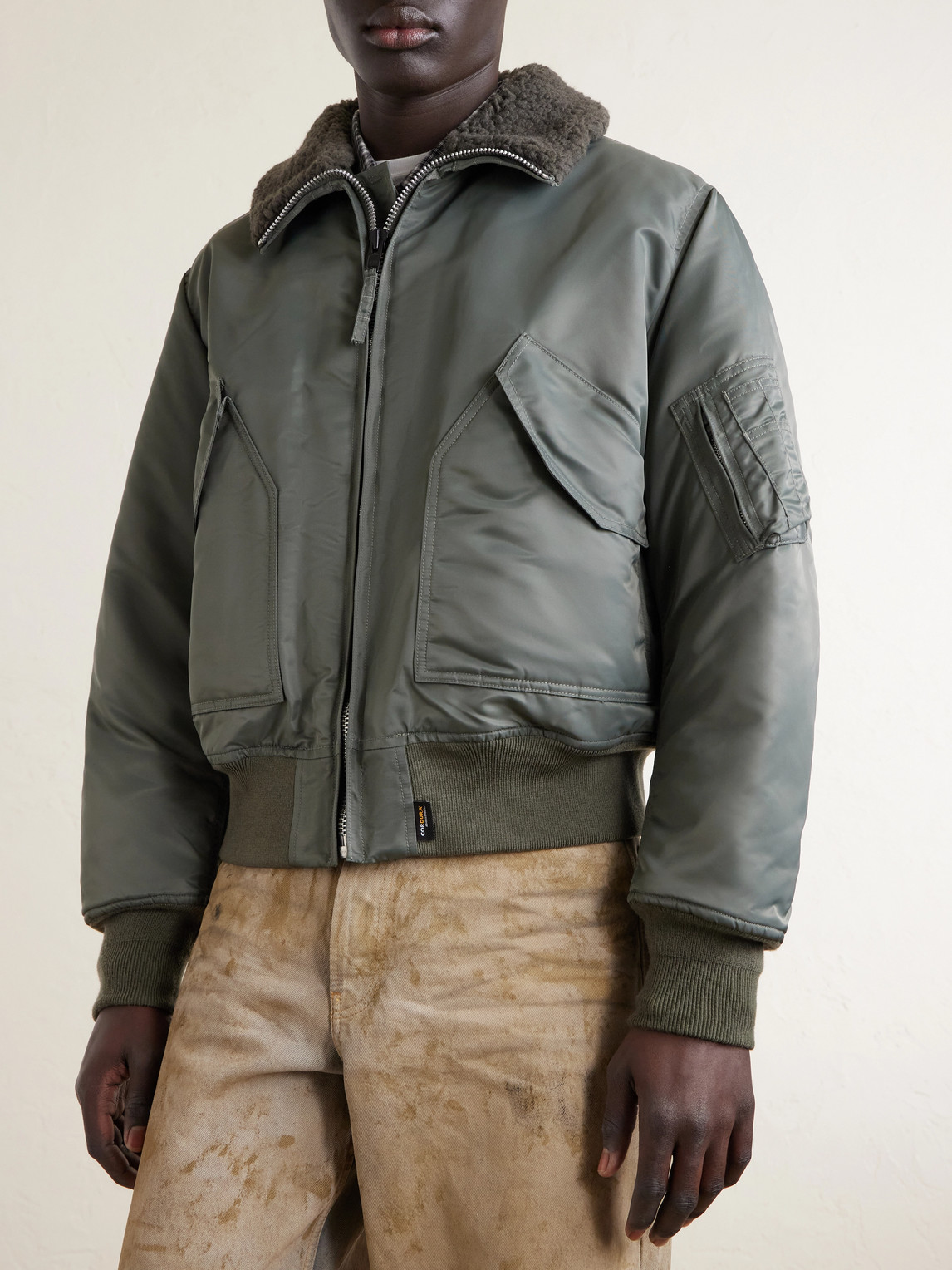  Wtaps - Padded Fleece-trimmed Shell Jacket - Men - Green - M 