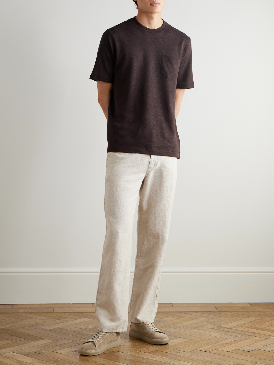 Mr P. - Linen And Organic Cotton-Blend T-Shirt