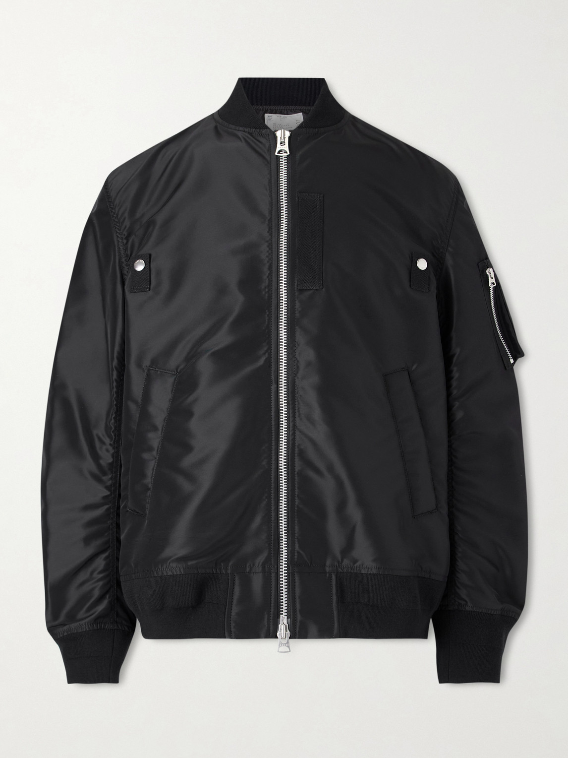 Sacai Padded Nylon-twill Bomber Jacket In Black