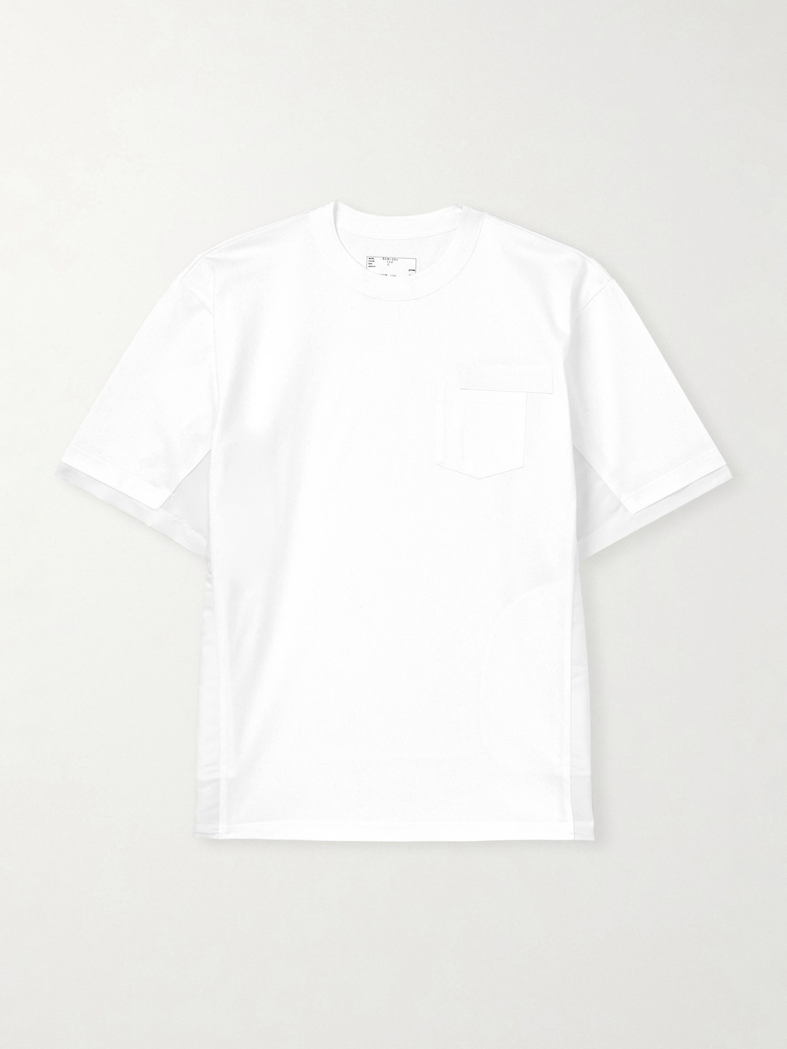 Sacai Appliquéd Shell-Trimmed Cotton-Jersey T-Shirt - Men