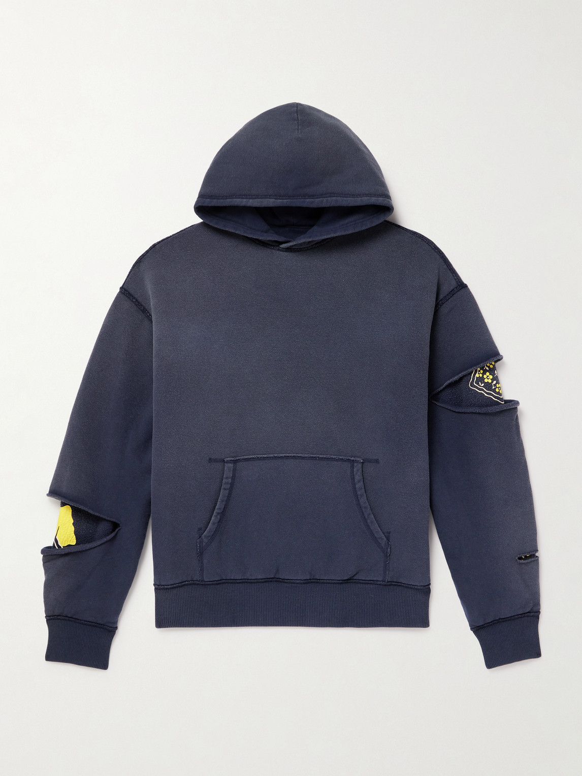 KAPITAL – Reversible Distressed Printed Cotton-Jersey Hoodie