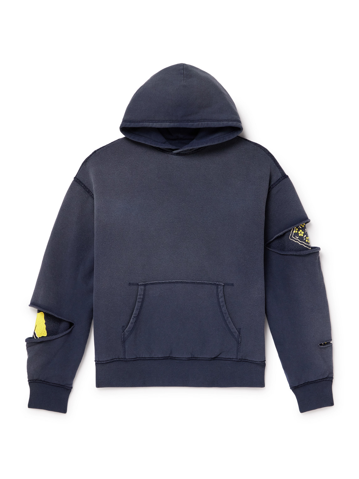 KAPITAL Reversible Distressed Printed Cotton-Jersey Hoodie - Men