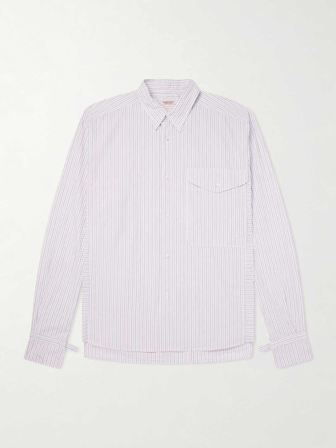 Kapital Cabin Striped Cotton Shirts In Pink