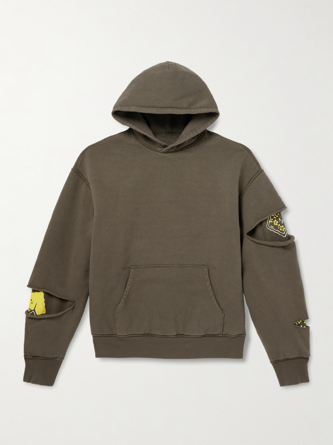 KAPITAL – Reversible Distressed Printed Cotton-Jersey Hoodie