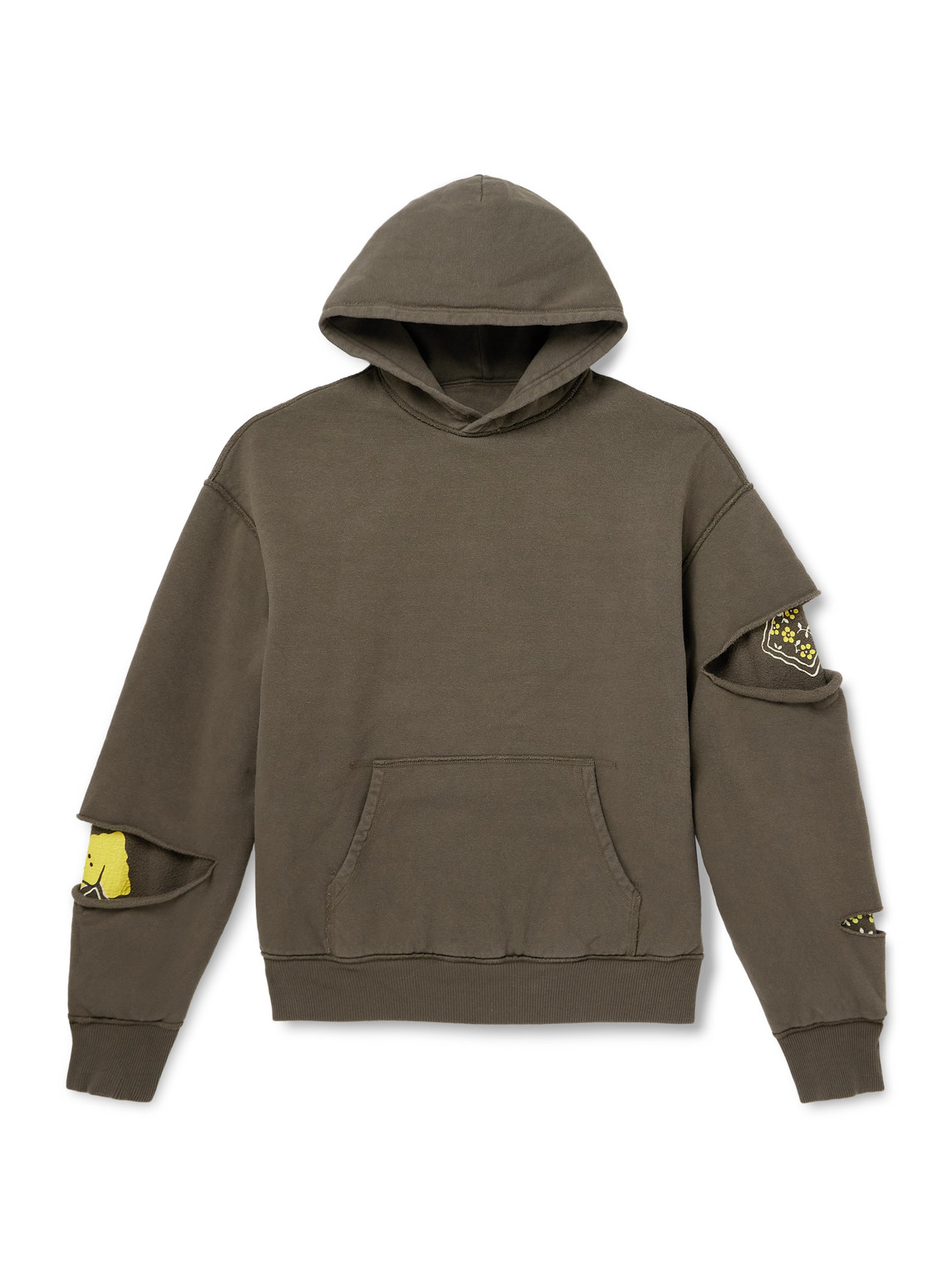 KAPITAL Reversible Distressed Printed Cotton-Jersey Hoodie - Men