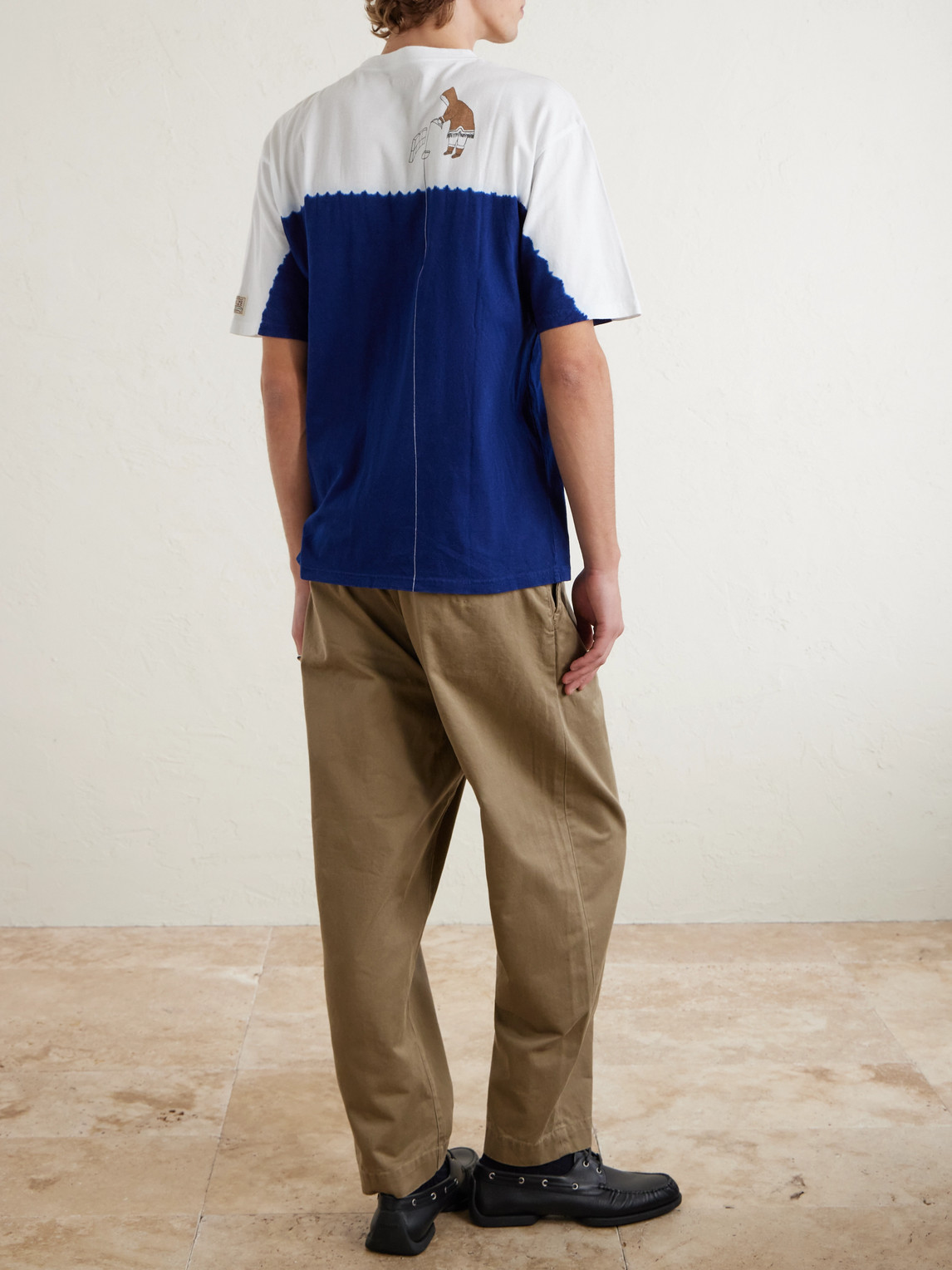 Straight-Leg Pleated Cotton-Twill Chinos