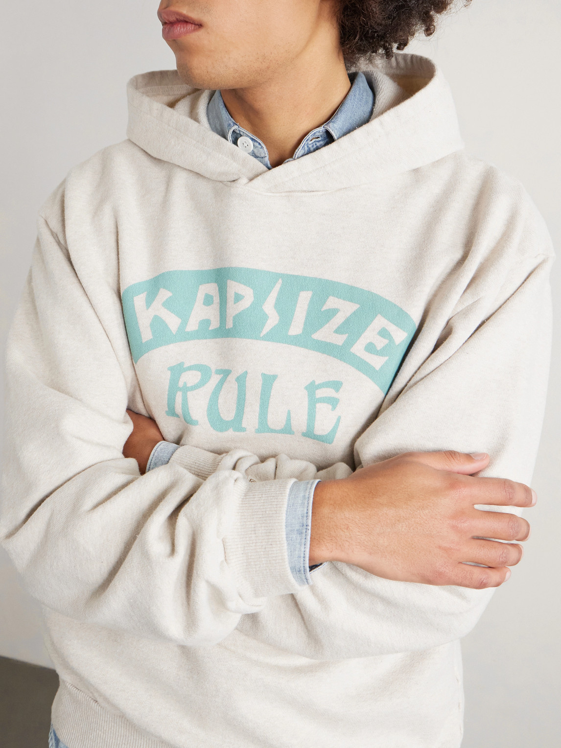 Printed Wool-Blend Jersey Hoodie