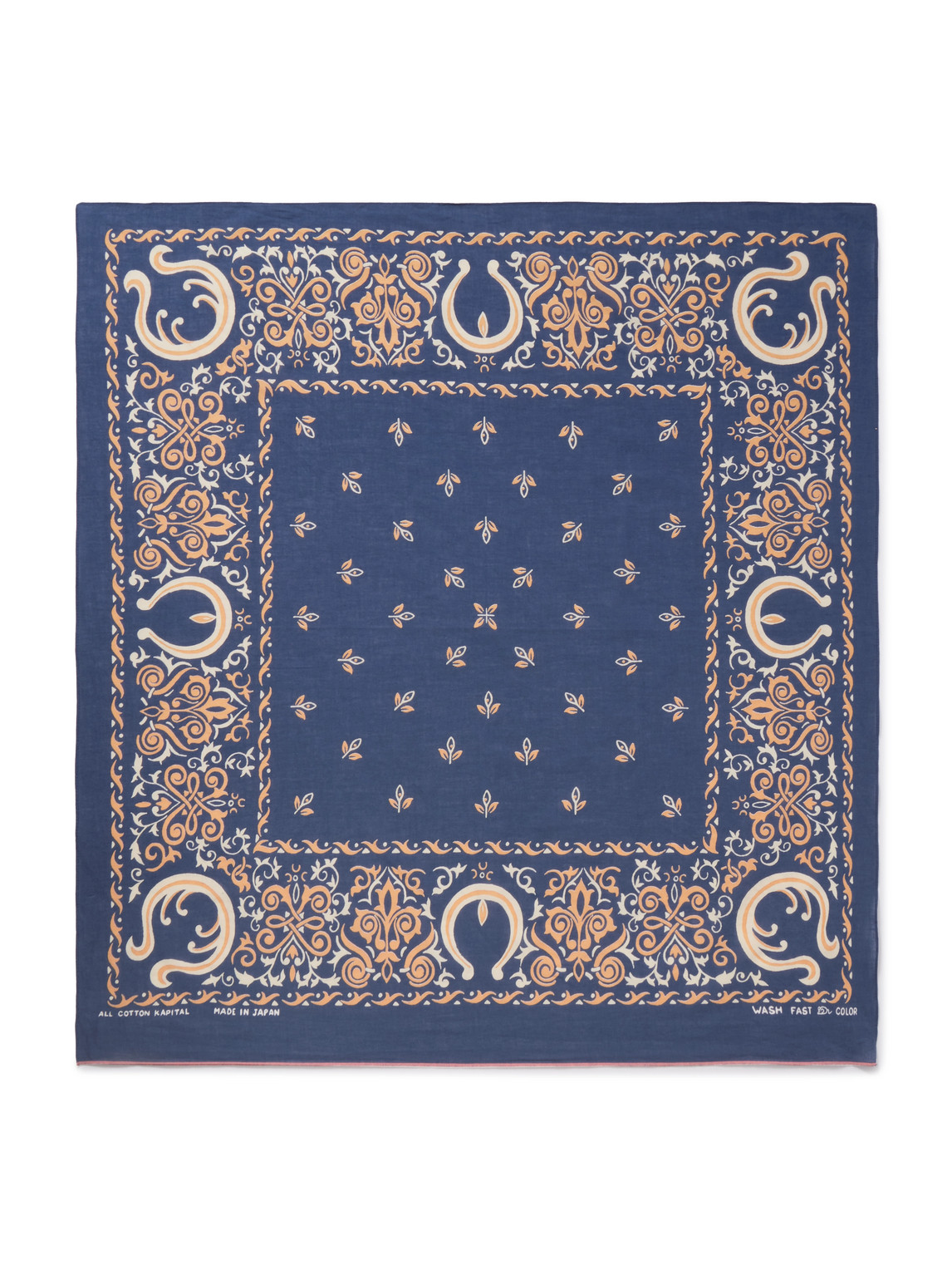 Kapital Antler Naja Printed Cotton-voile Bandana In Blue