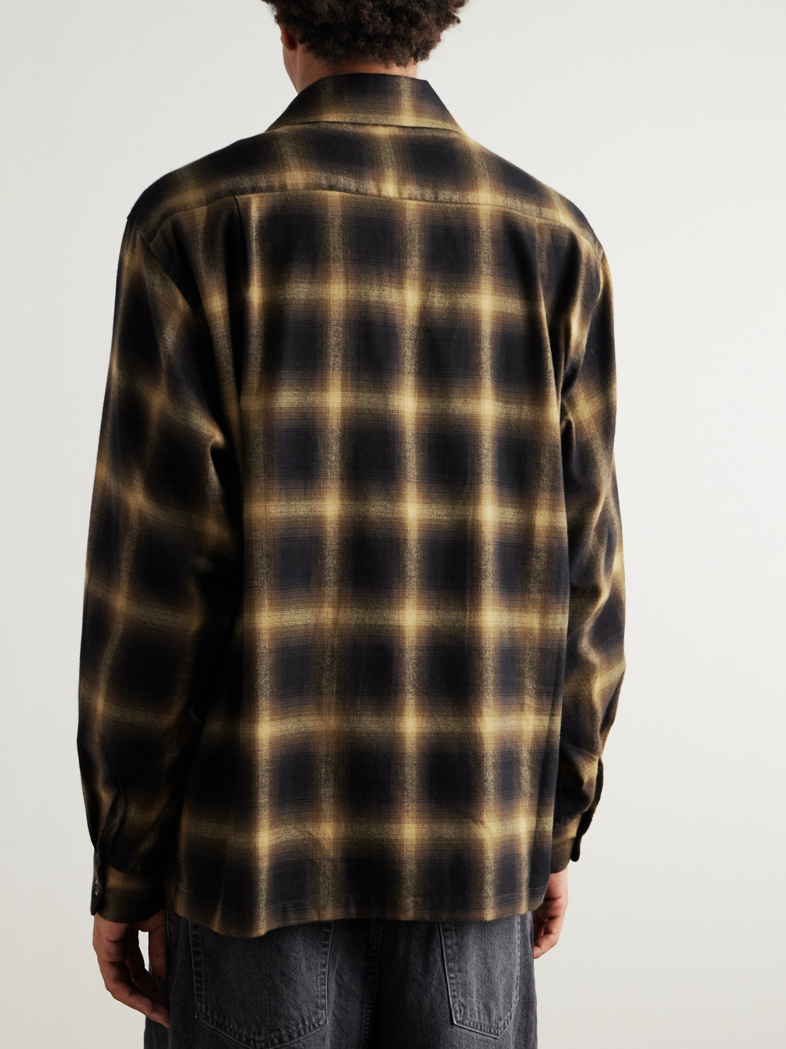 Kapital Kountry Camp-collar Checked Cotton-blend Flannel Shirt In Multi