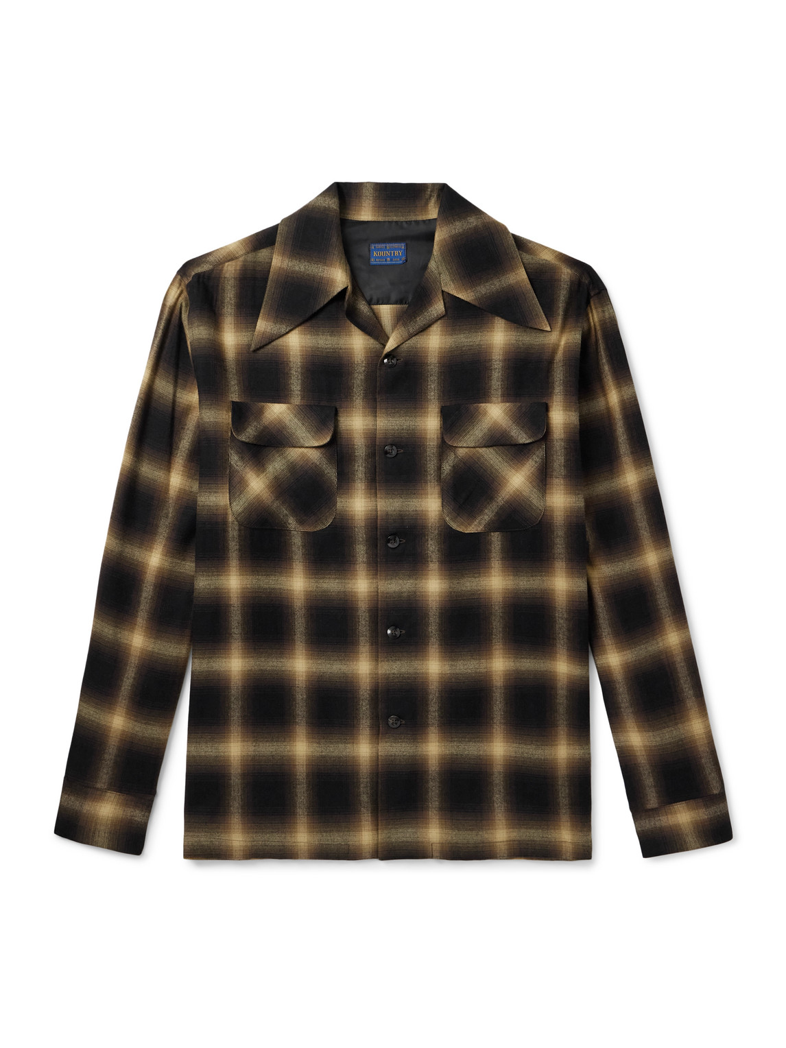 Kapital Kountry Camp-collar Checked Cotton-blend Flannel Shirt In Multi
