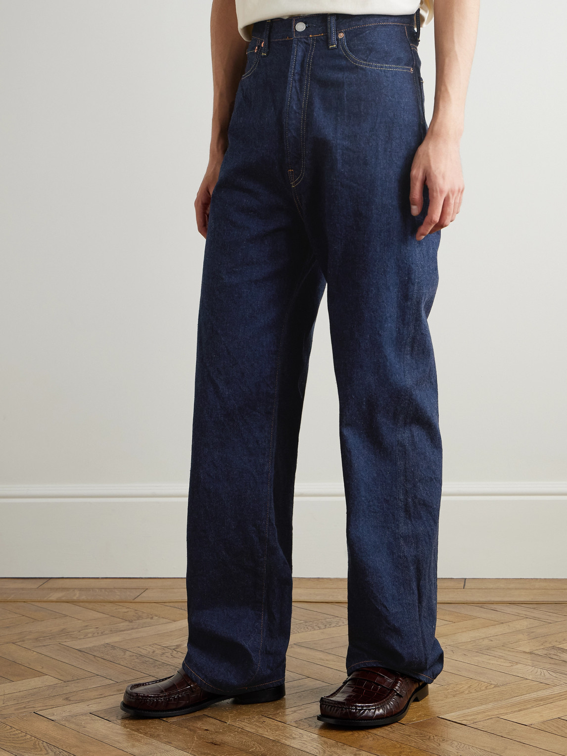 Kapital New Momonroe Wide-leg Jeans In Blue
