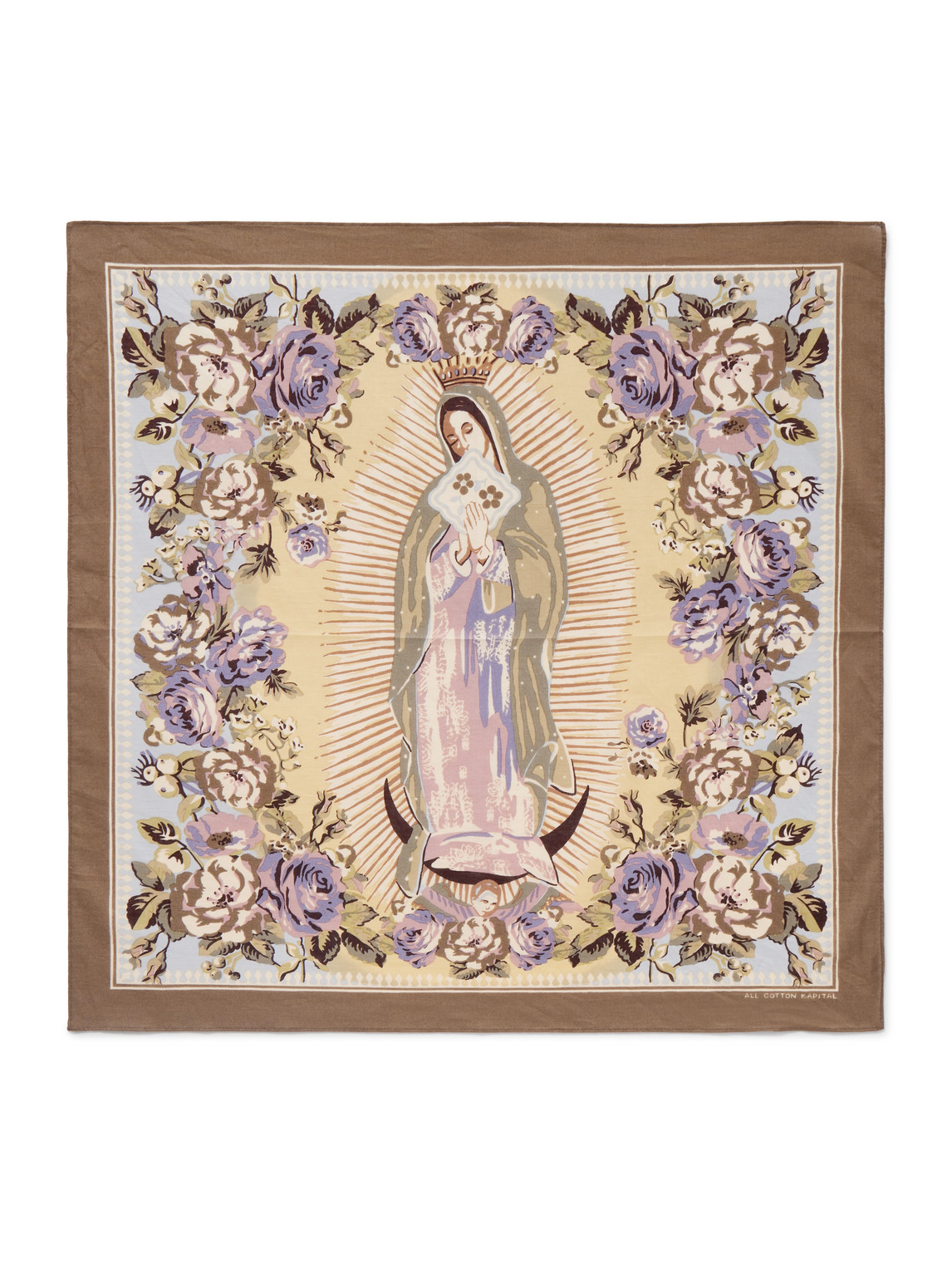 Kapital Peckish Maria Printed Cotton-voile Bandana In Brown