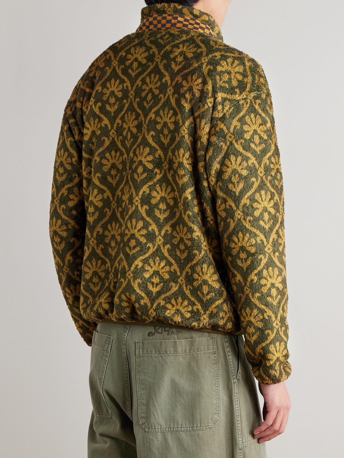 Kapital Yosemite Printed Fleece Jacket In Green