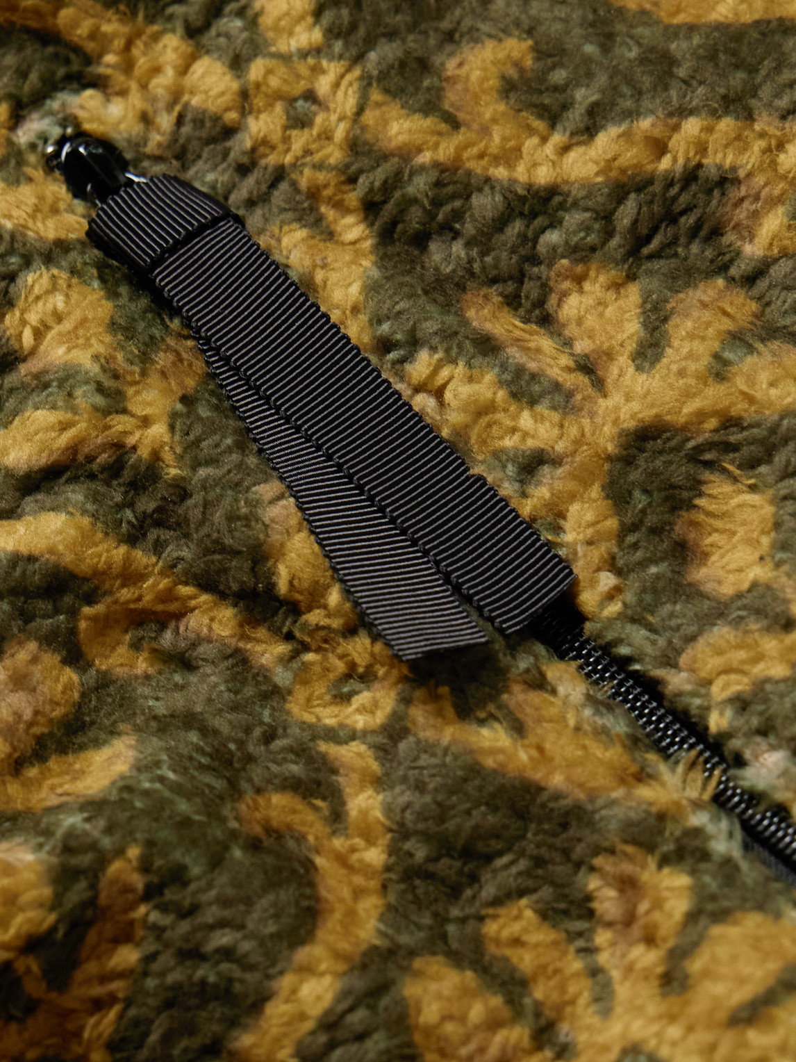 Kapital Yosemite Printed Fleece Jacket In Green