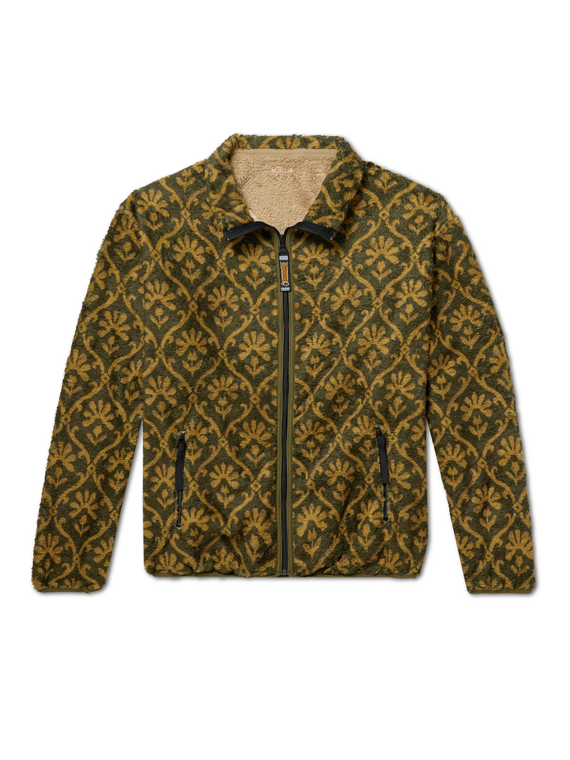 Kapital Yosemite Printed Fleece Jacket In Green