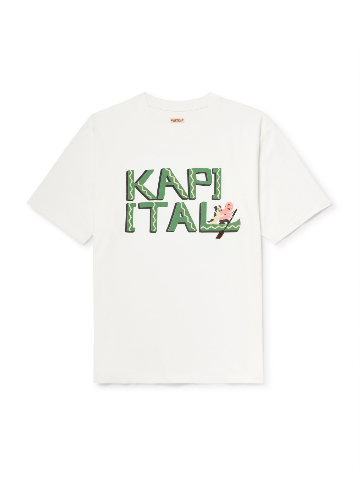 Kapital Printed Cotton-jersey T-shirt In Green