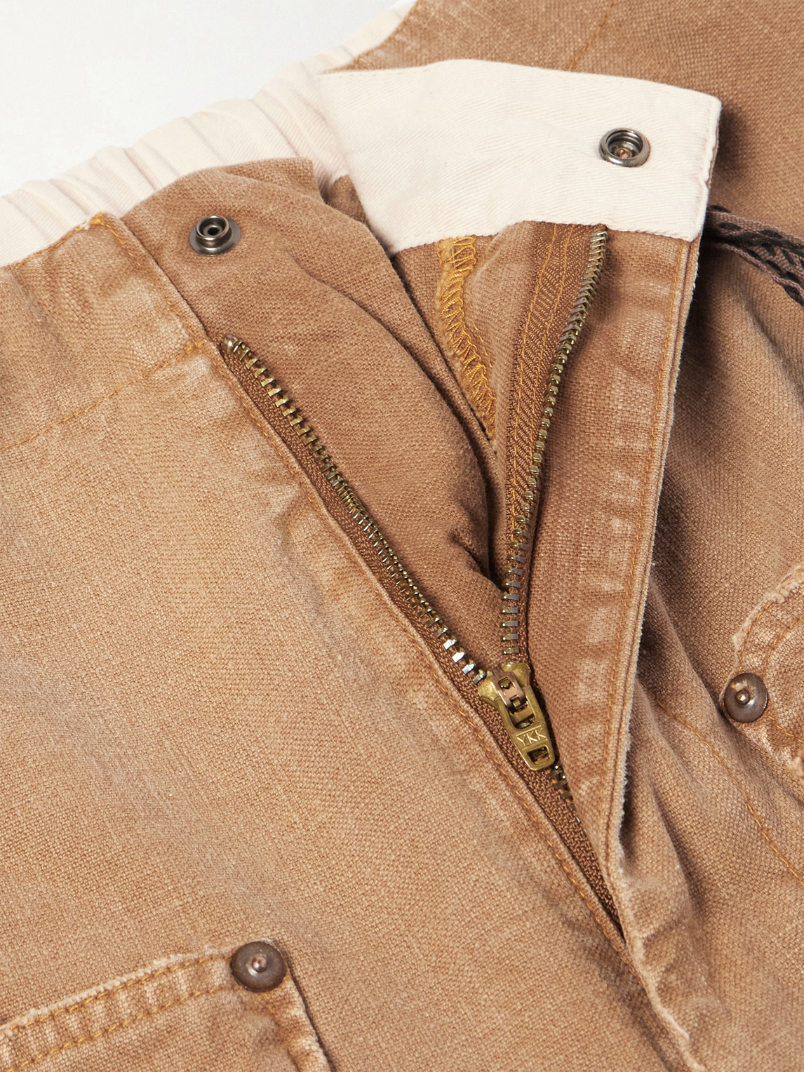 Wide-Leg Cotton-Canvas Cargo Trousers