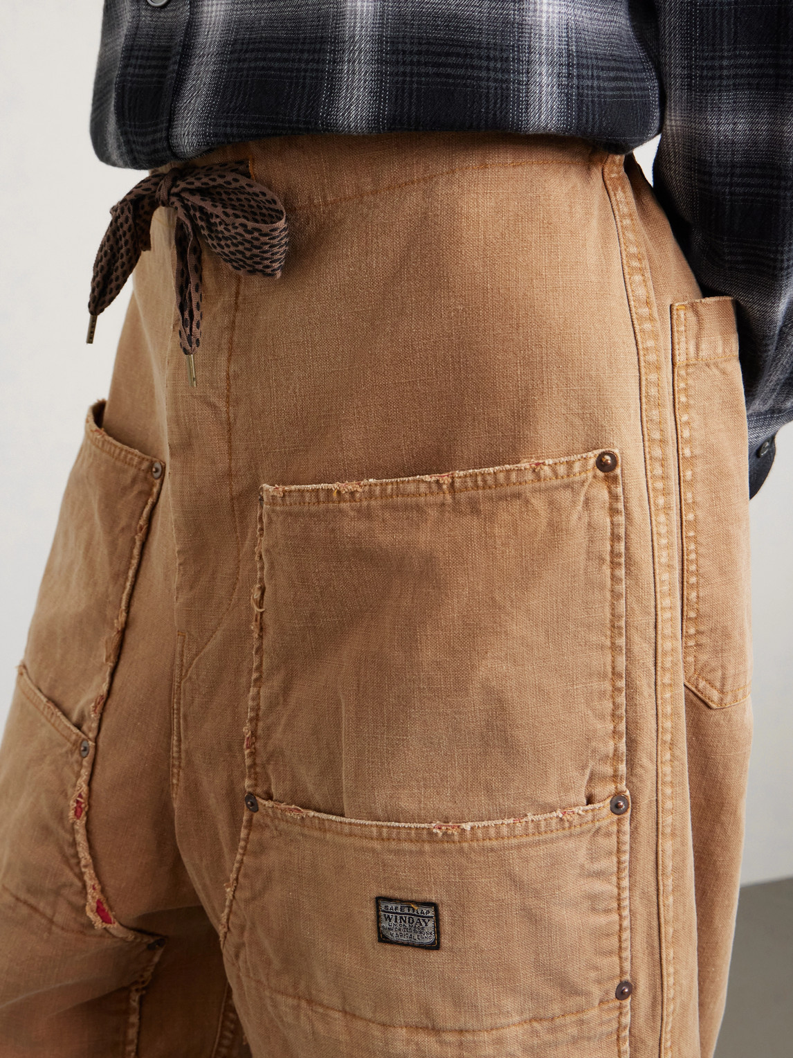 Wide-Leg Cotton-Canvas Cargo Trousers