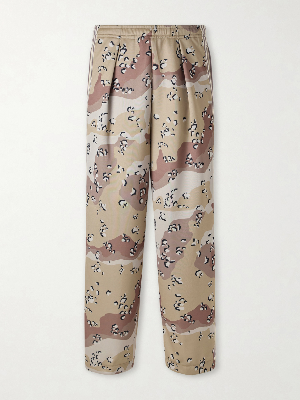 KAPITAL Straight-Leg Pleated Printed Tech-Jersey Track Pants - Men