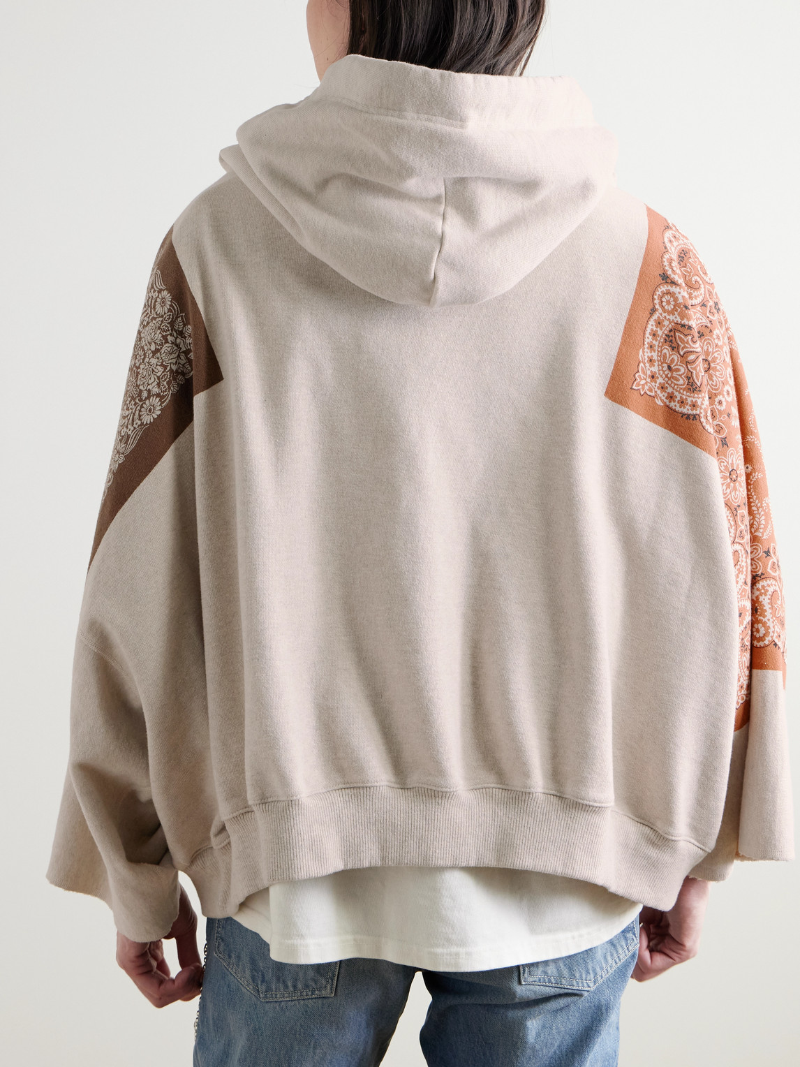 Bandana-Print Cotton-Jersey Hoodie