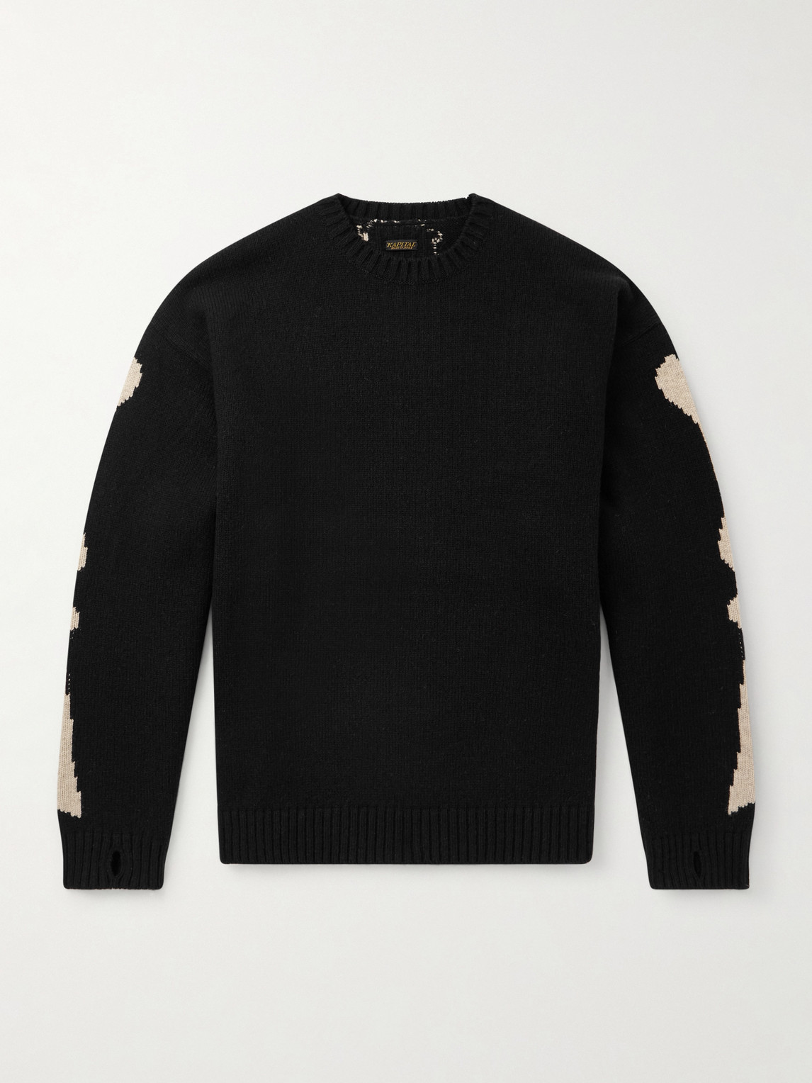 KAPITAL Oversized Intarsia Wool Sweater - Men