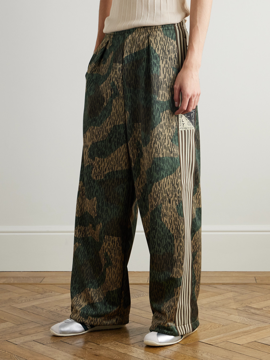 Camouflage-Print Cotton-Jersey Sweatpants