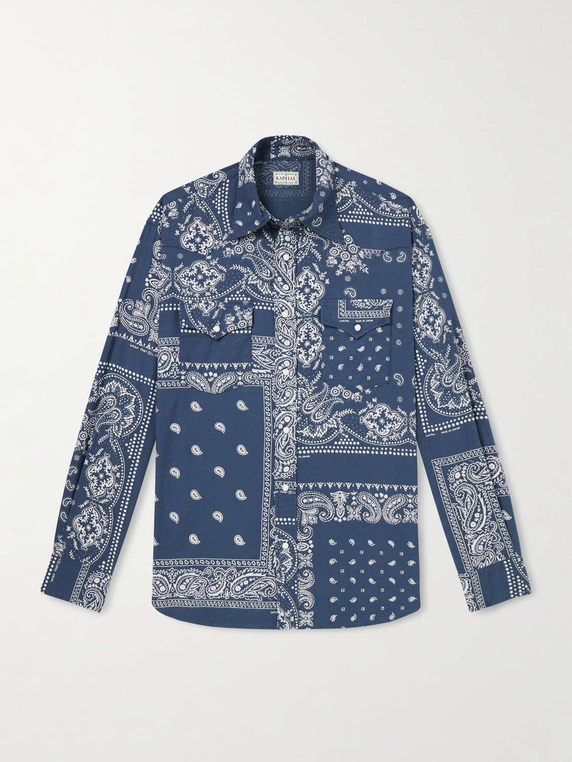 Kapital Bandana-print Cotton Shirt In Blue