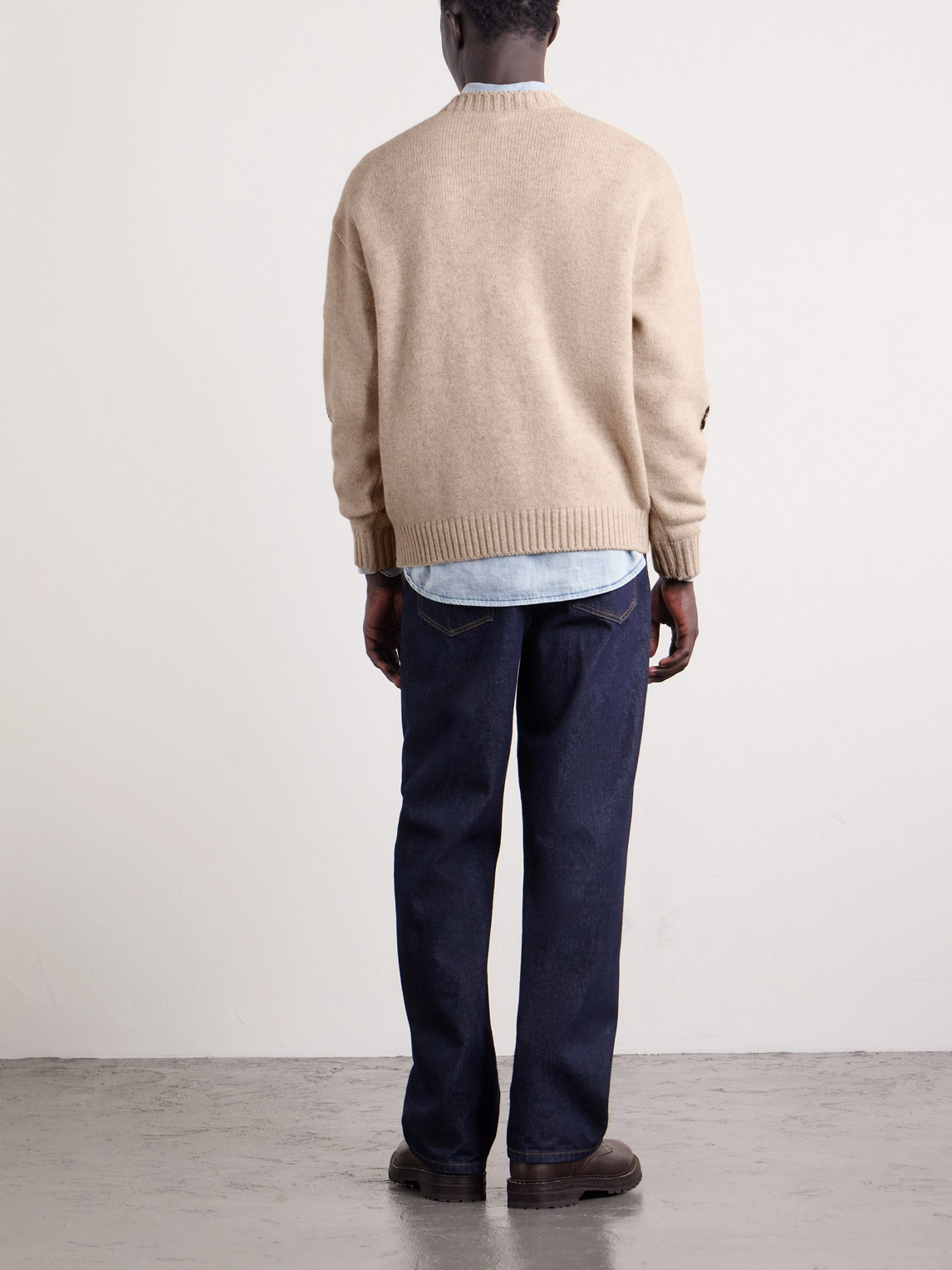  Kapital - Peckish Totem Pole Intarsia Wool-blend Sweater - Men - Neutrals - 1 