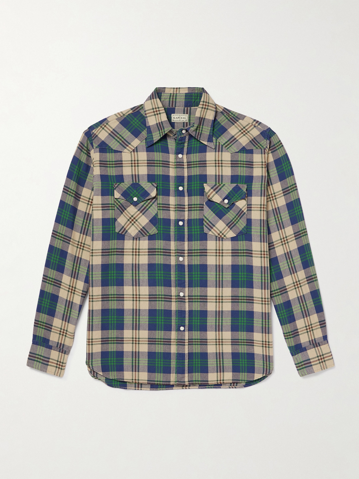 Kapital Columbia Checked Cotton-flannel Western Shirt In Multi