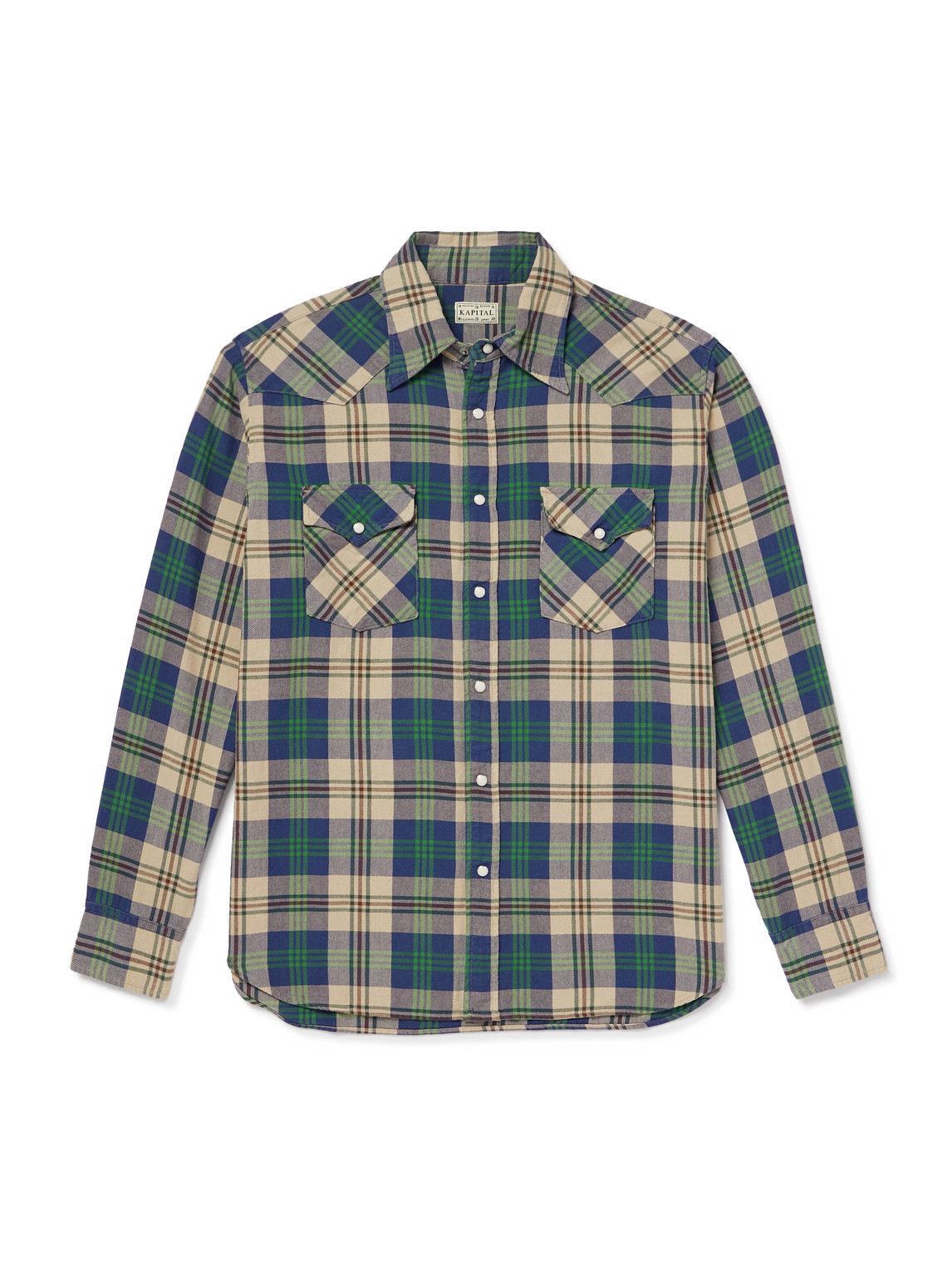 KAPITAL Columbia Checked Cotton-Flannel Western Shirt - Men