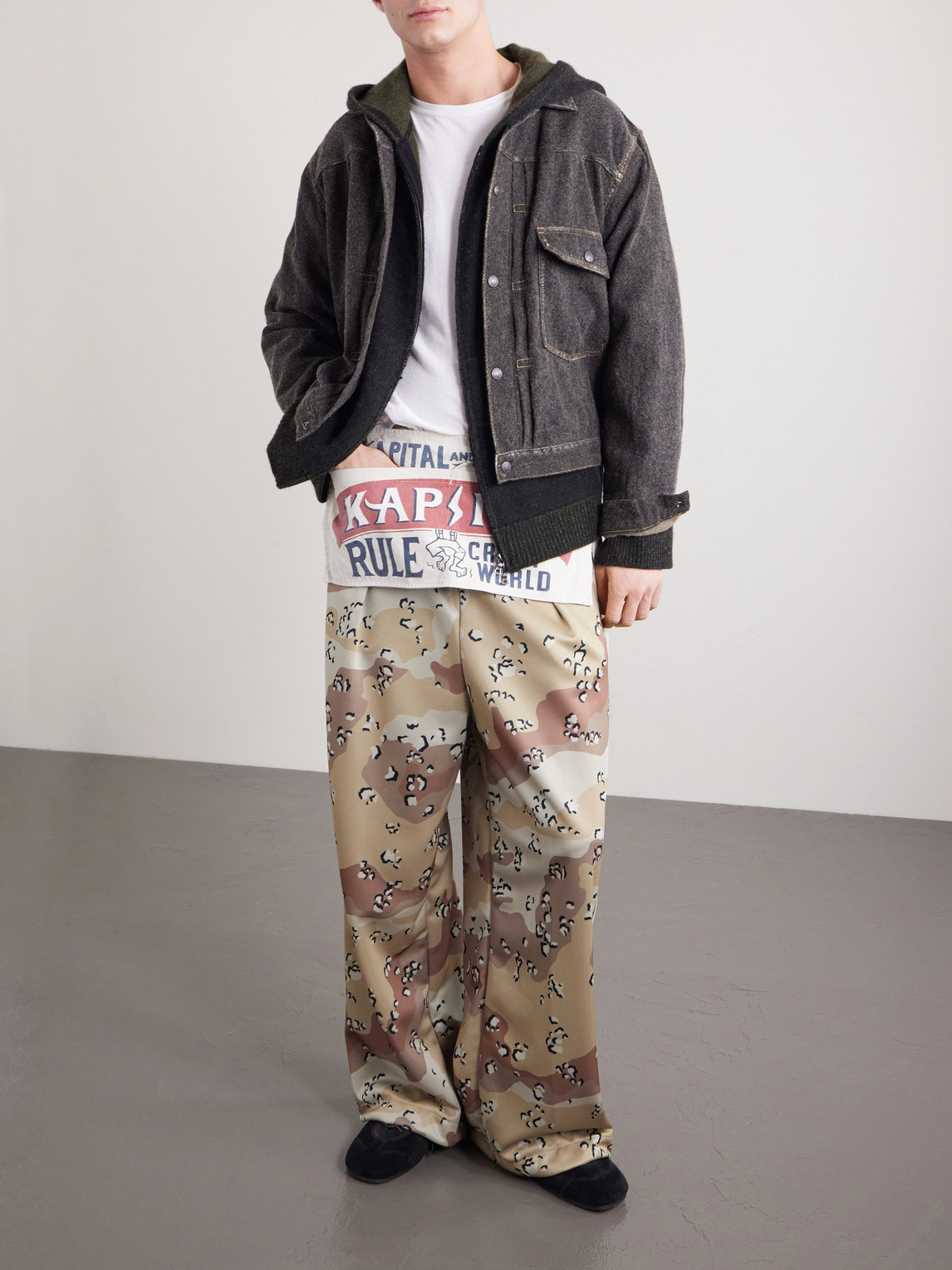 Kapital Printed Cotton-canvas Apron In Multi