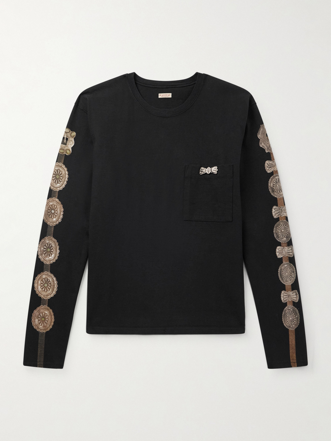 KAPITAL Dense Appliquéd Printed Cotton-Jersey T-Shirt - Men