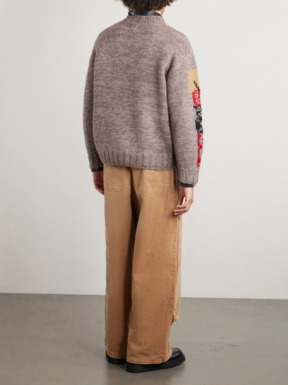 Peckish Totem Pole Intarsia Sweater