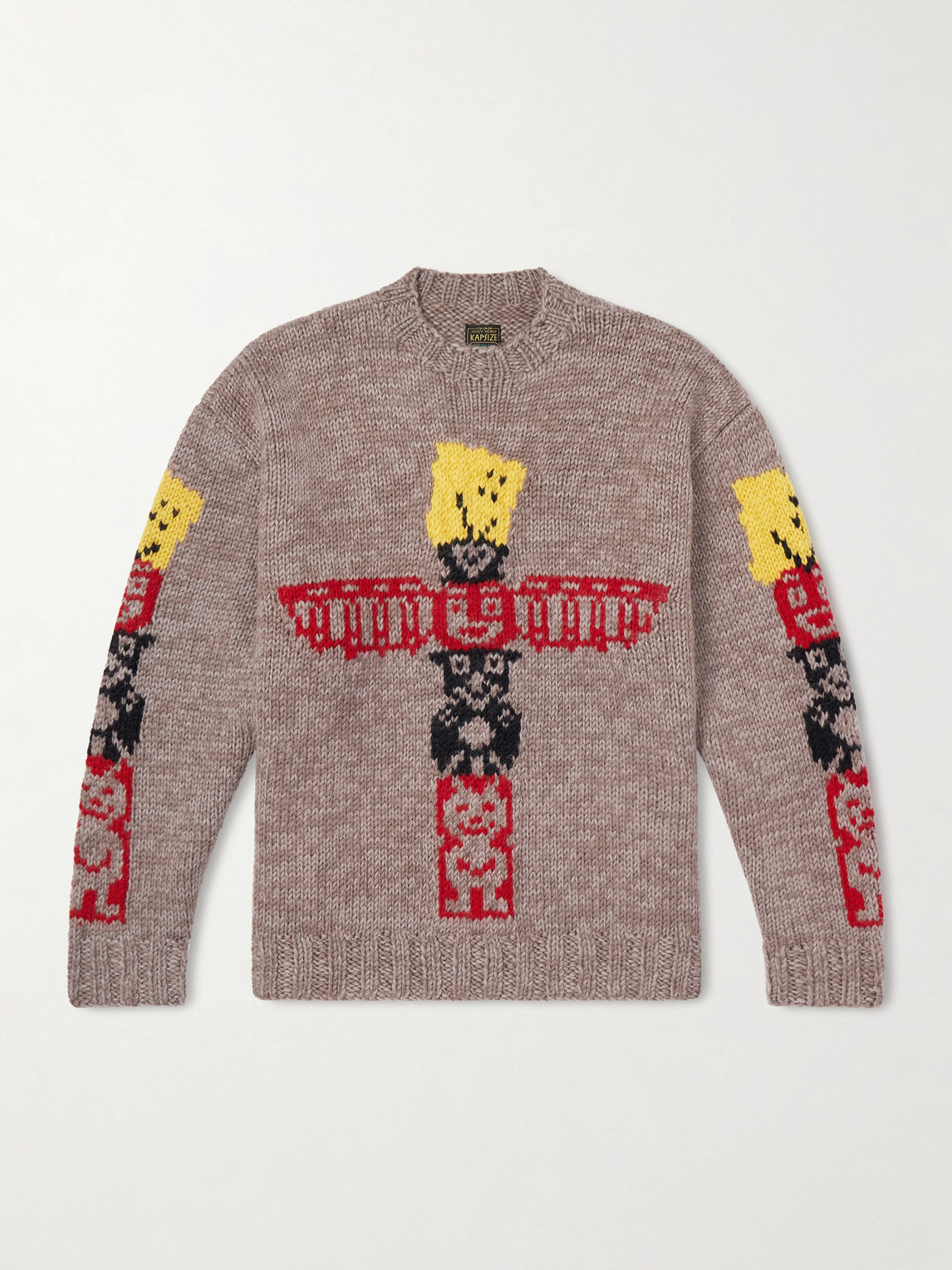 KAPITAL Peckish Totem Pole Intarsia Wool Sweater - Men