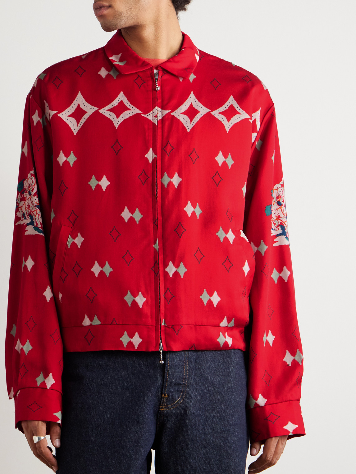 Kapital Ainu Mosir Printed Lyocell-twill Jacket In Multi