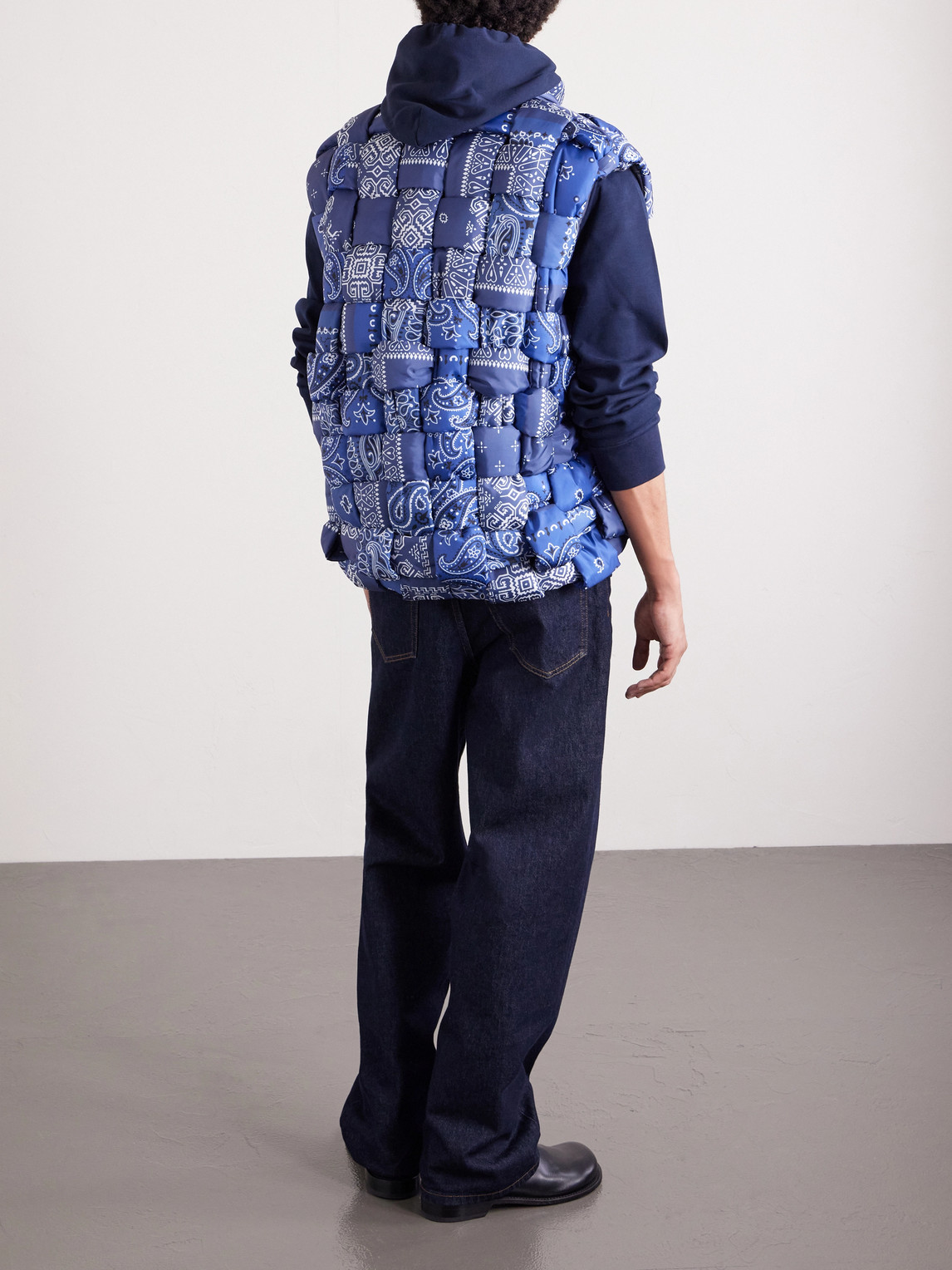  Kapital - Quilted Patchwork Bandana-print Shell Gilet - Men - Blue - 2 