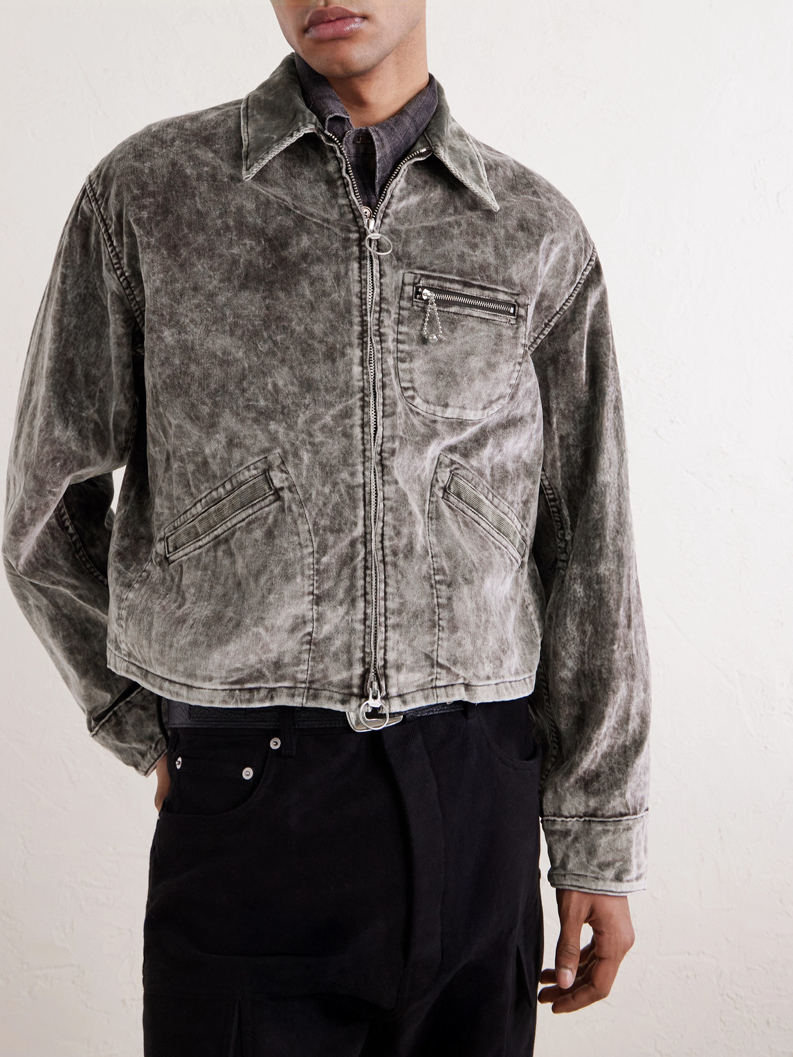  Kapital - Hunter Drizzle Cotton-velvet Blouson Jacket - Men - Black - 2 