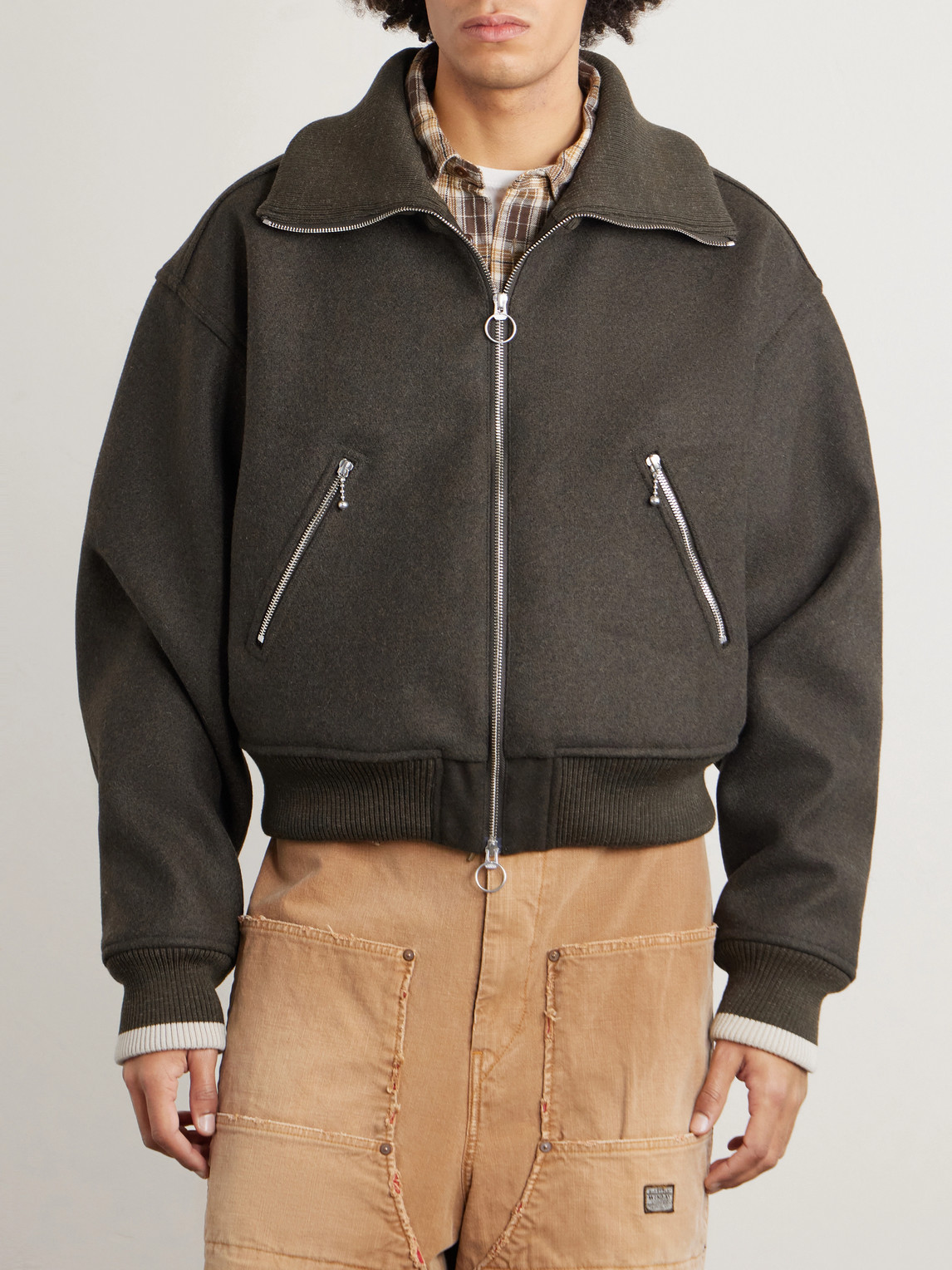  Kapital - Wool-flannel Blouson Jacket - Men - Green - 2 
