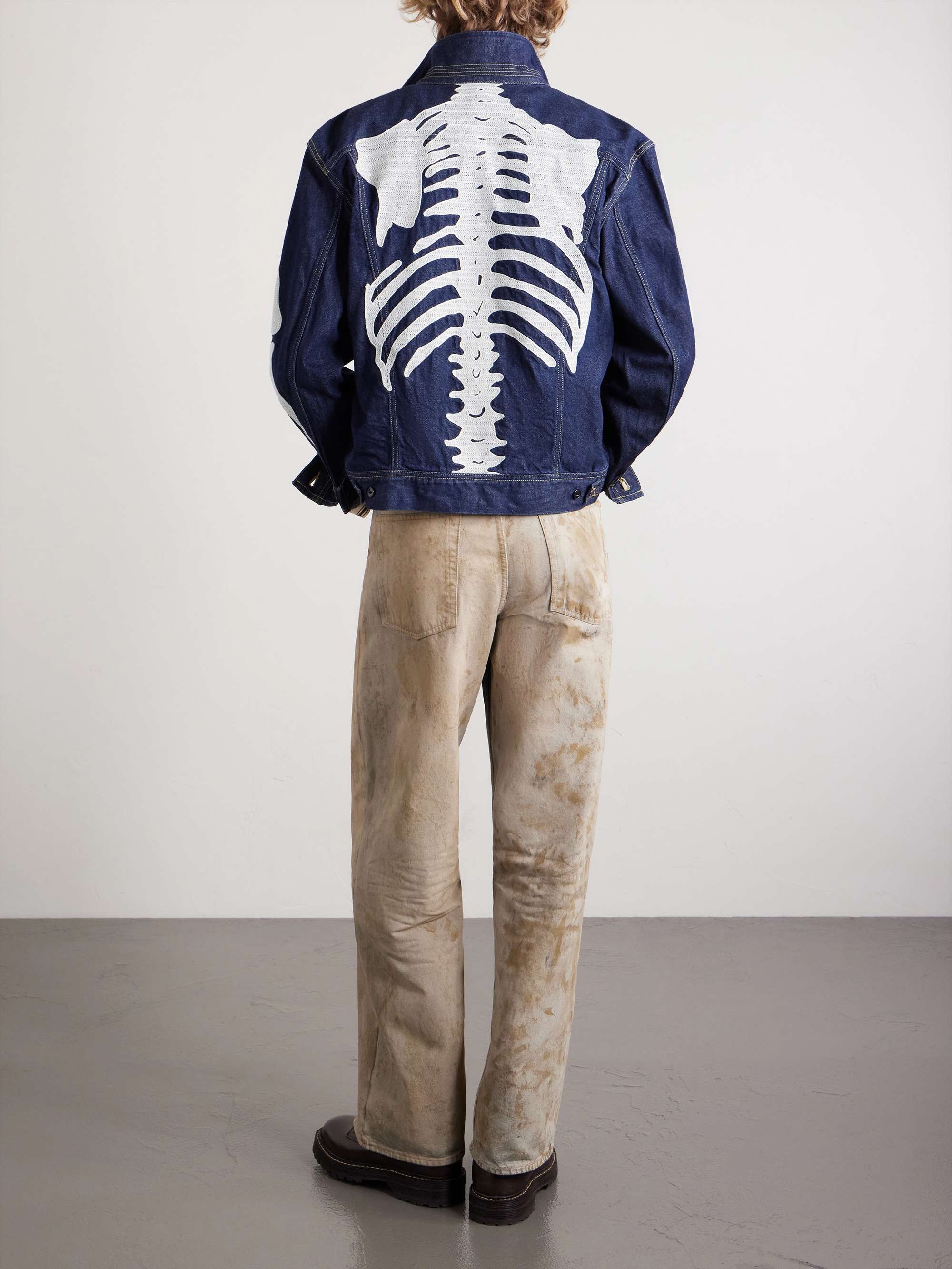 KAPITAL Embroidered Denim Jacket for Men | MR PORTER
