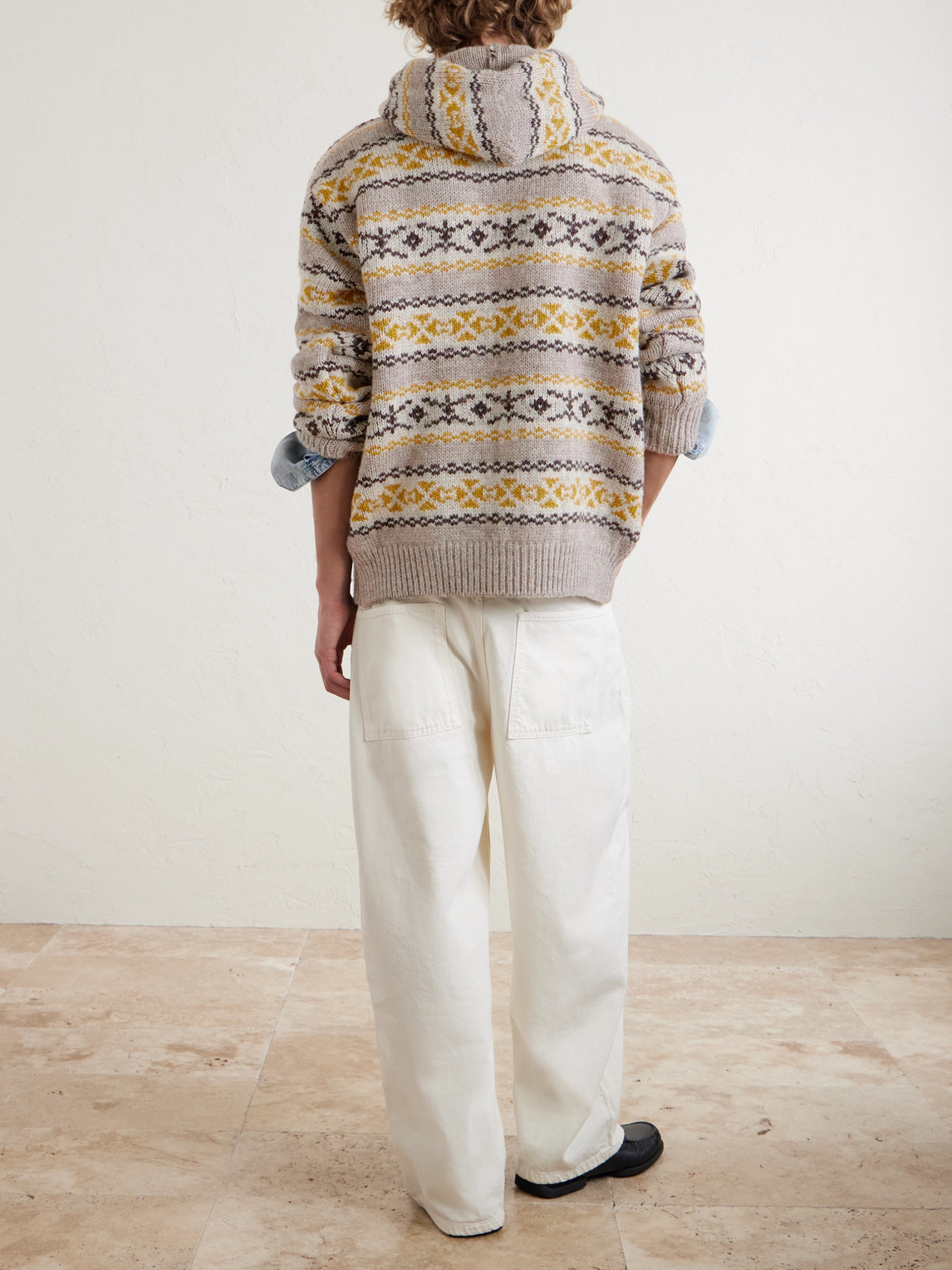  Kapital - Yellowknife Fair Isle Wool Hoodie - Men - Yellow - 3 
