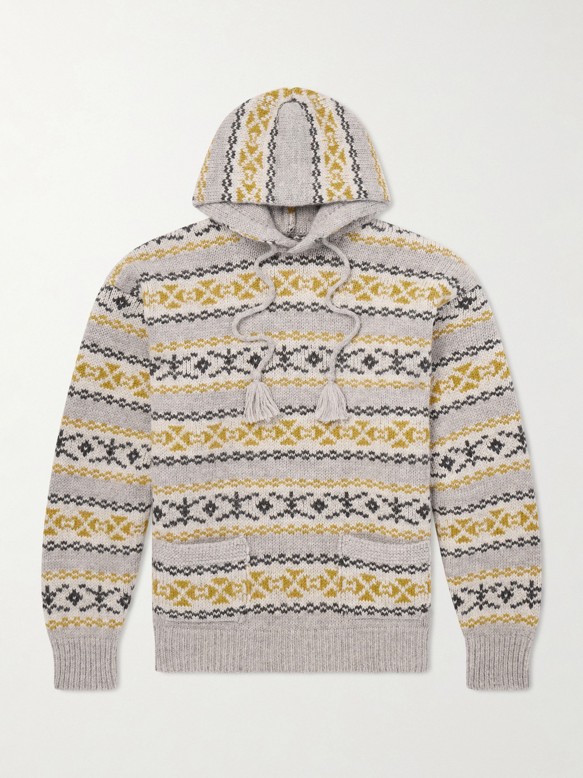 KAPITAL knife Fair Isle Wool Hoodie - Men