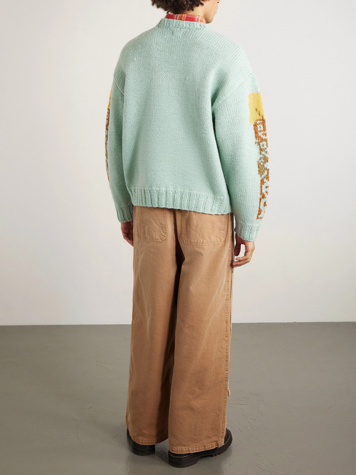 Peckish Totem Pole Intarsia Sweater
