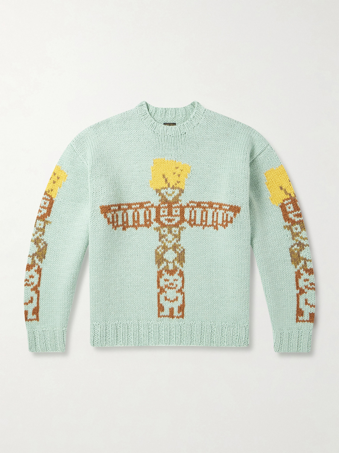 KAPITAL Peckish Totem Pole Intarsia Wool Sweater - Men
